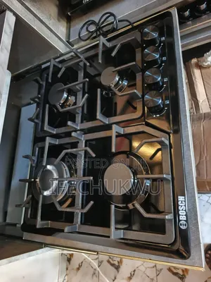 Original Bosch Built-in 4 Burners Black Stainless Steel Gas Cooker Hob