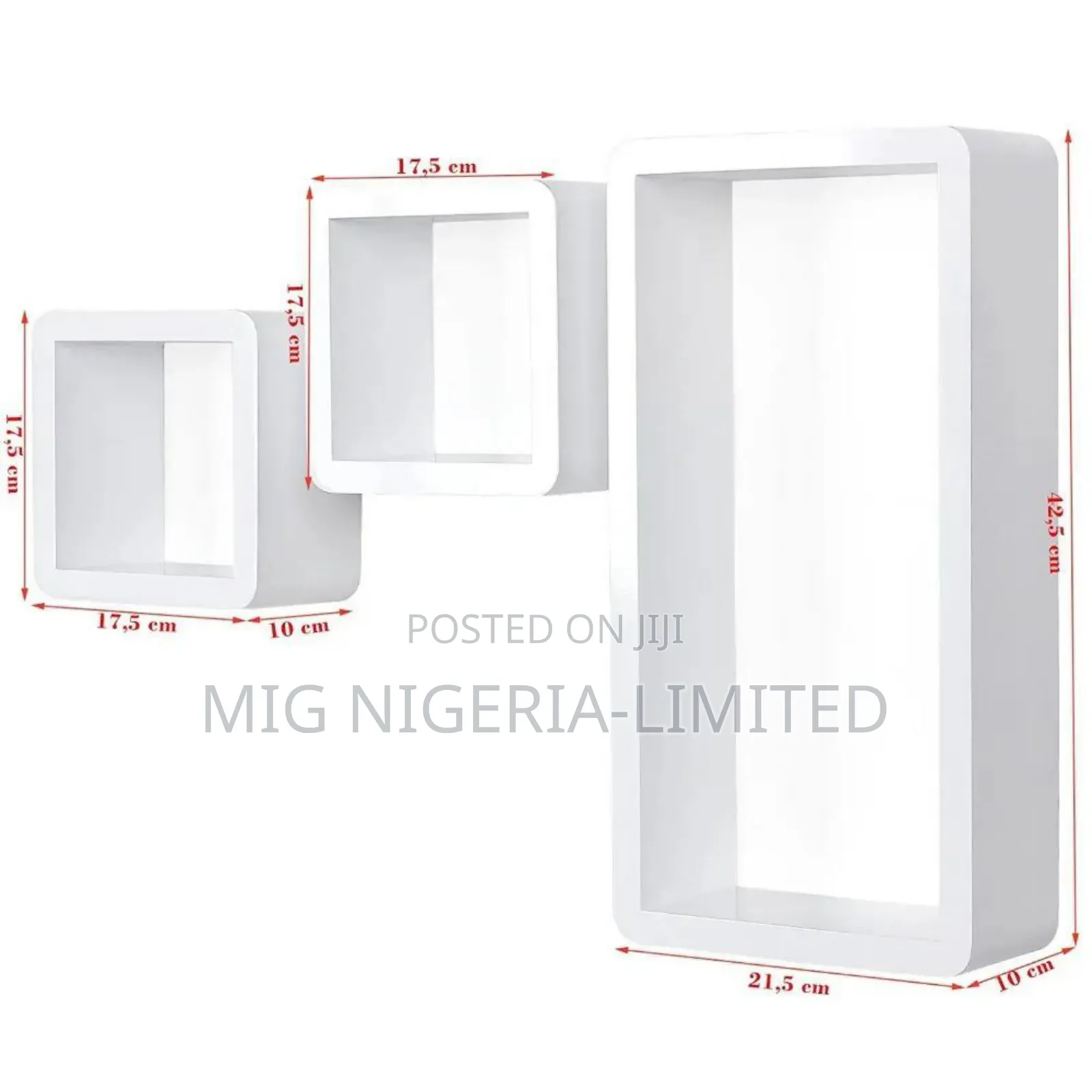 Wall Mount Wooden Shelves Hexagon 3pc