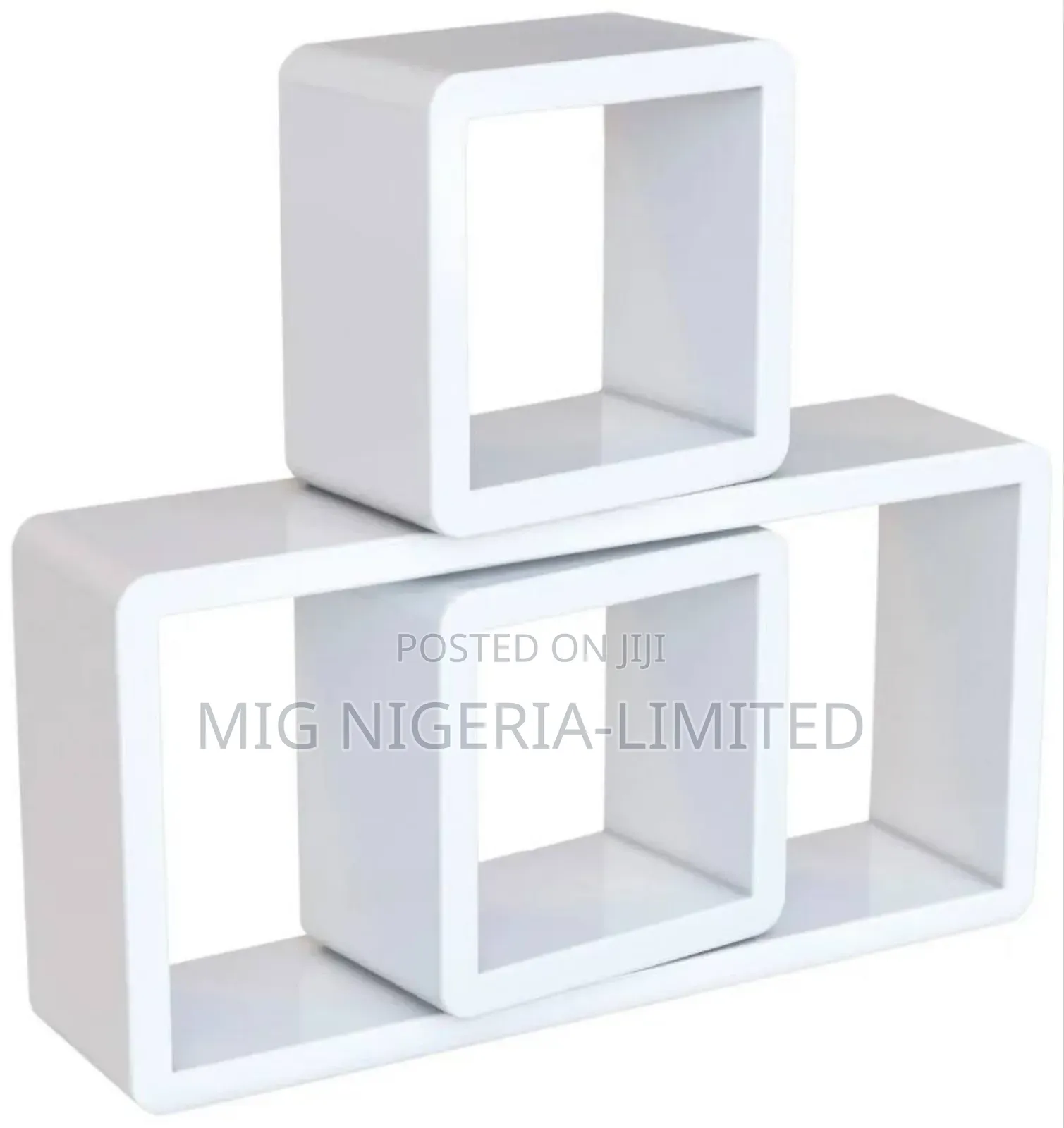 Wall Mount Wooden Shelves Hexagon 3pc