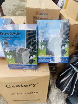 Duravolt 5in1 Solar Rechargeable Pack With Mini Fan