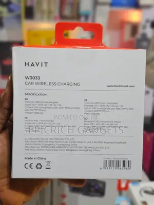 Automatic Wireless Car Charger And Phone Holder By Havit