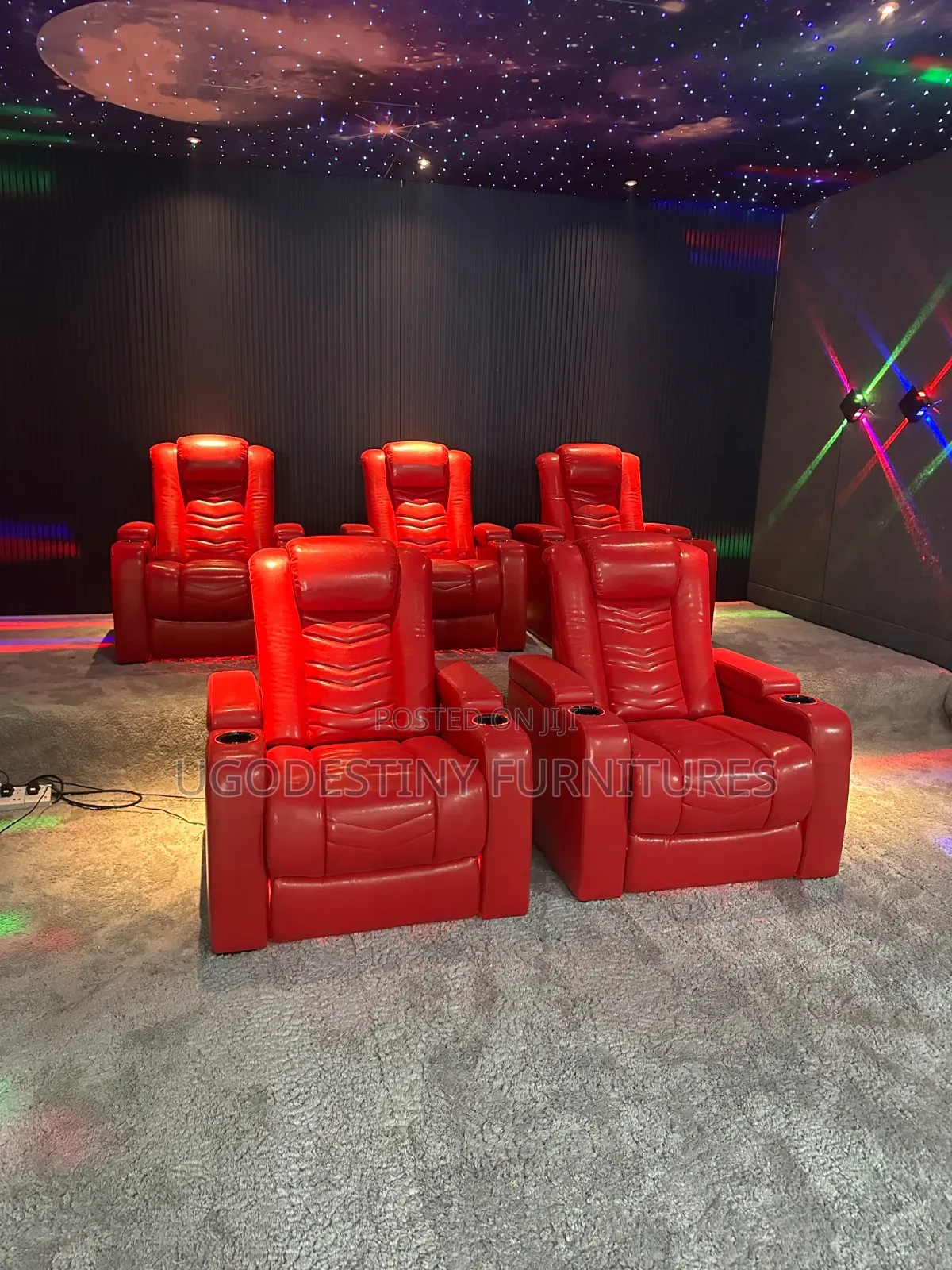 M G Nova Edge Premium Cinema Sofa (Basic Red)