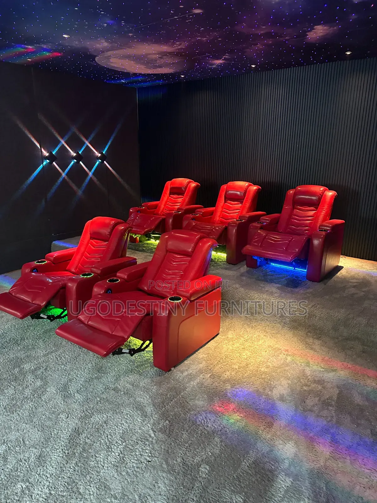 M G Nova Edge Premium Cinema Sofa (Basic Red)