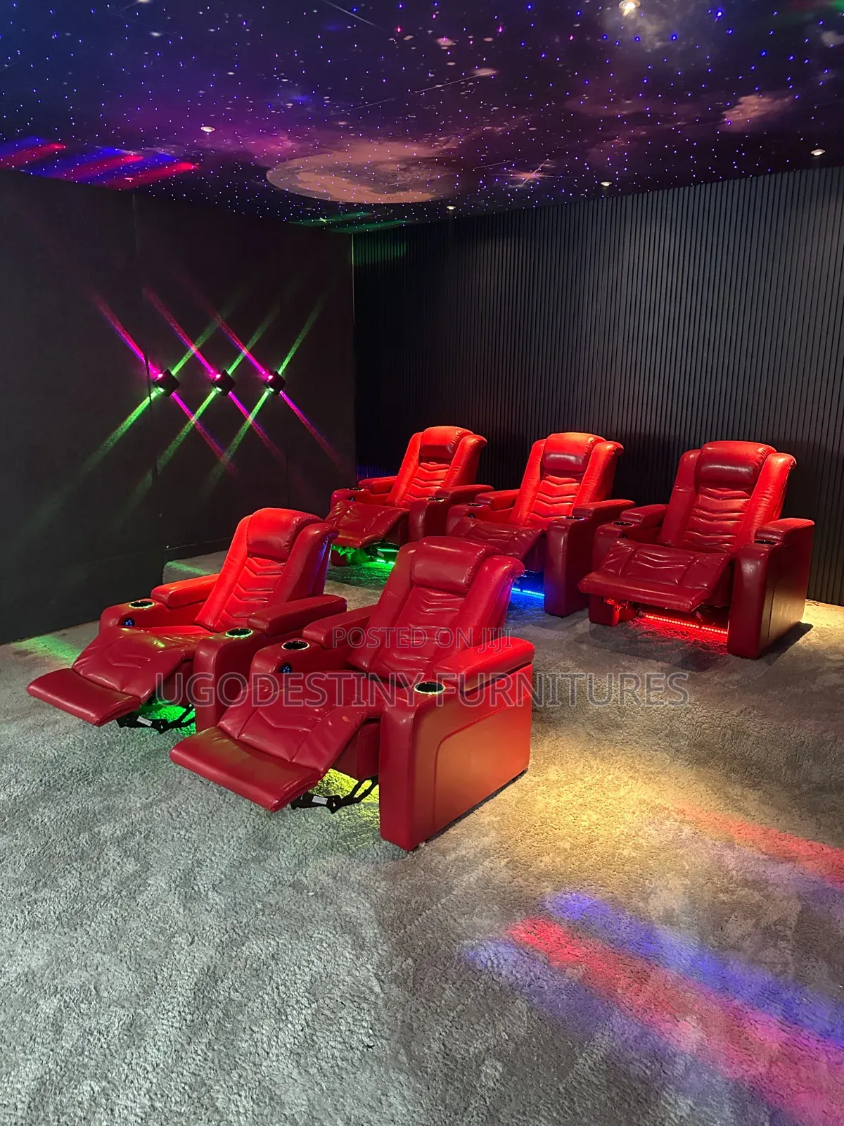 M G Nova Edge Premium Cinema Sofa (Basic Red)