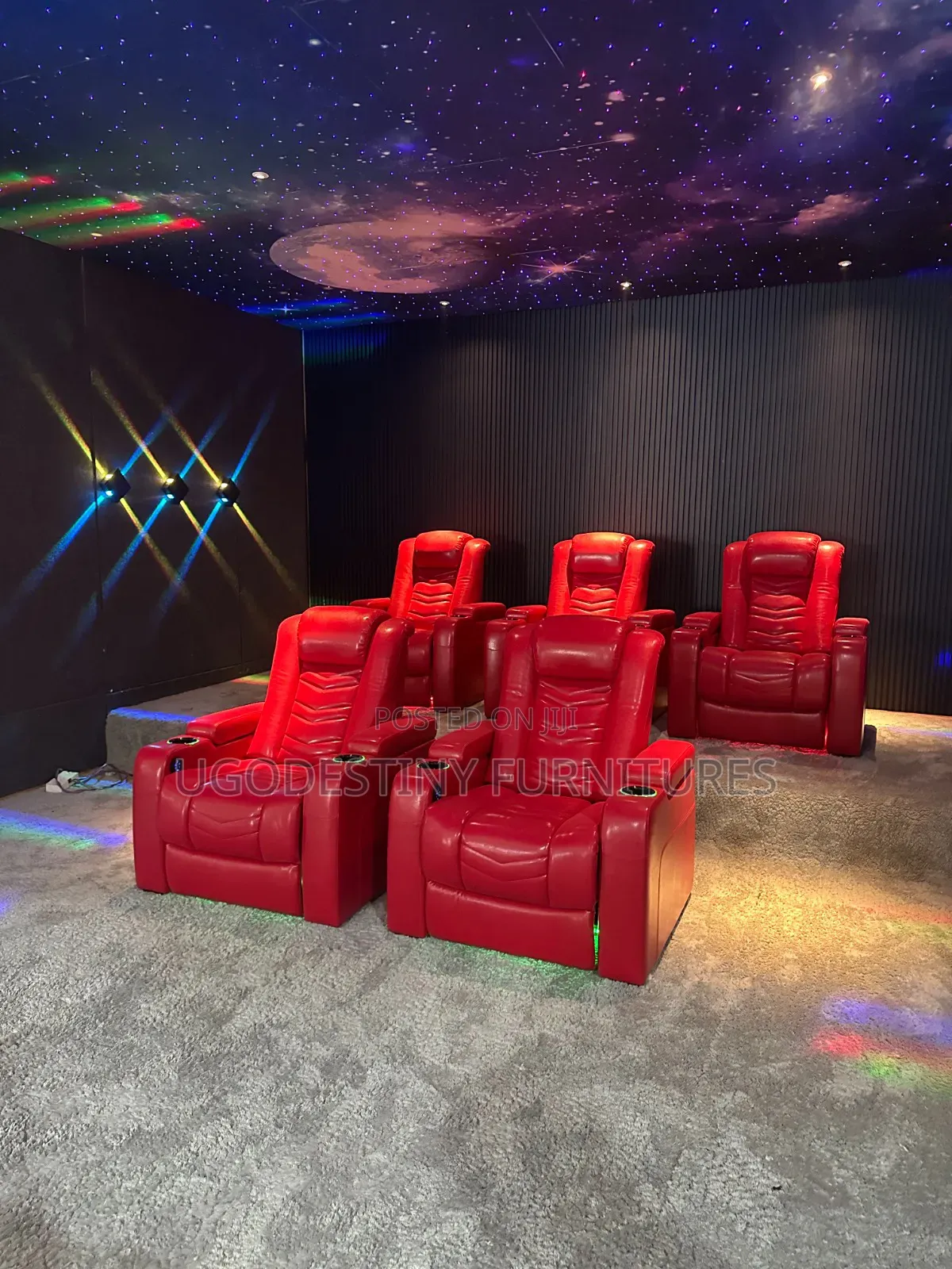 M G Nova Edge Premium Cinema Sofa (Basic Red)
