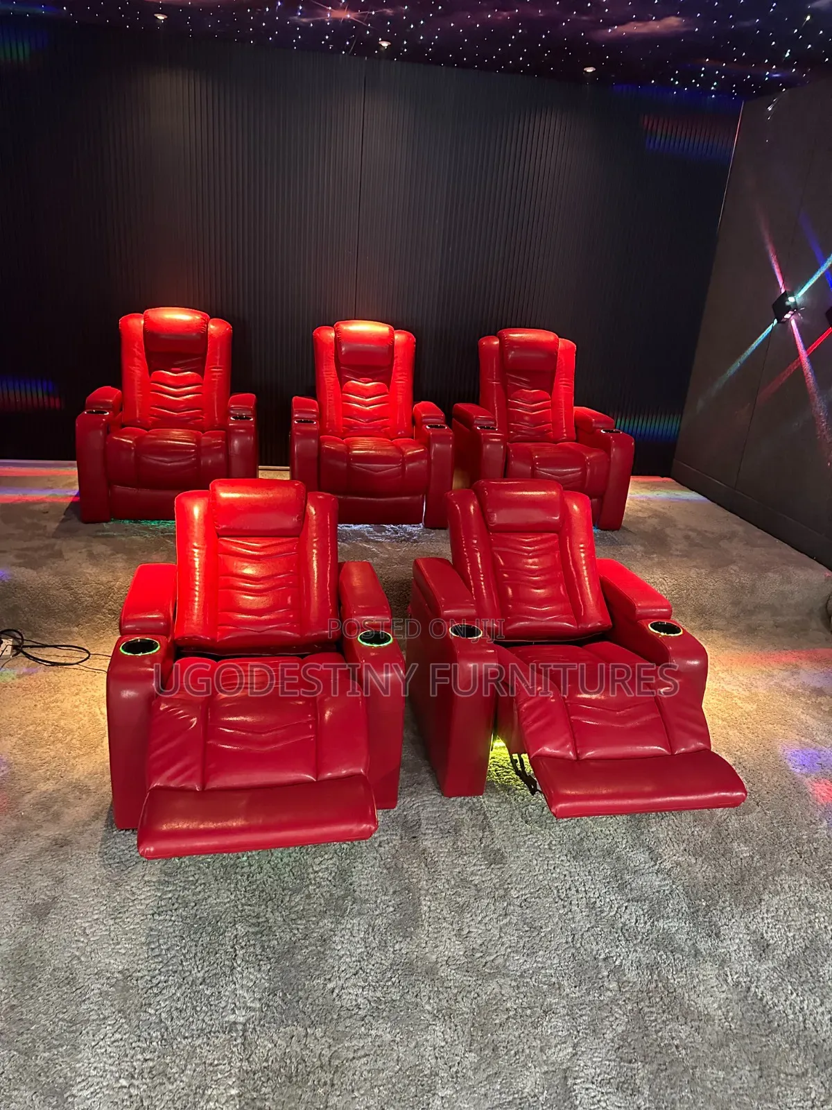 M G Nova Edge Premium Cinema Sofa (Basic Red)