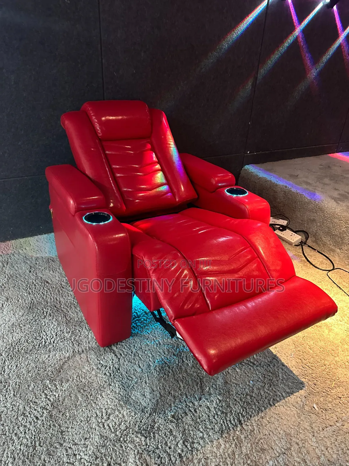 M G Nova Edge Premium Cinema Sofa (Basic Red)