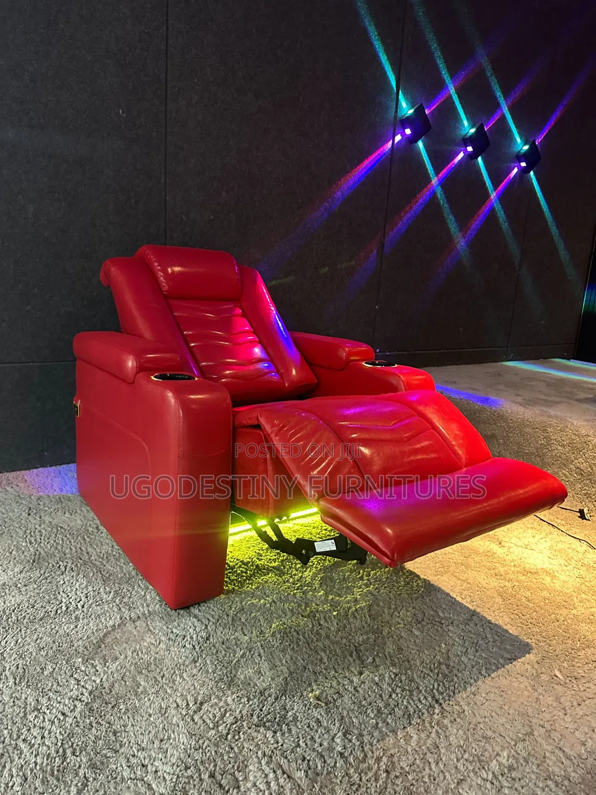 M G Nova Edge Premium Cinema Sofa (Basic Red)