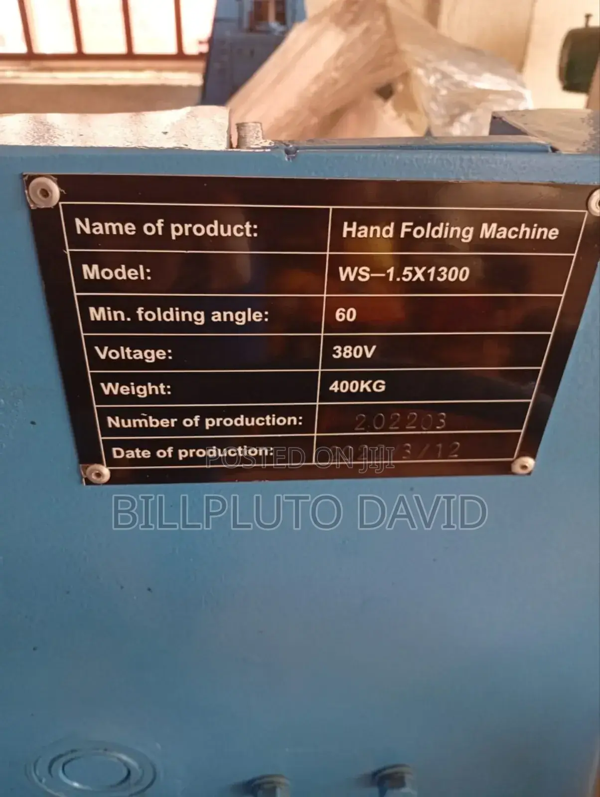 Manual Sheet Metal Folding Machine
