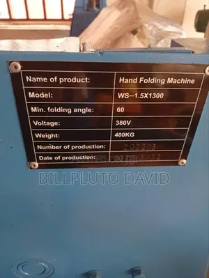 Manual Sheet Metal Folding Machine