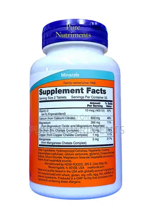 Now Calcium Citrate Bone Health Support With Vitamin D-2 – 100 Tablets