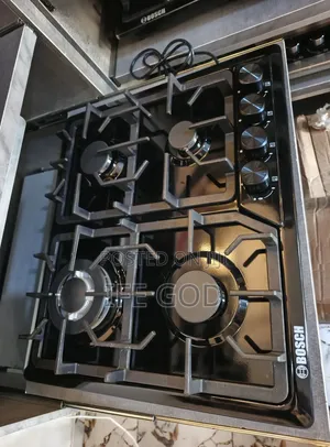 Original Bosch Built-in 4 Burners Gas Cooker Hob Black Stainless Steel