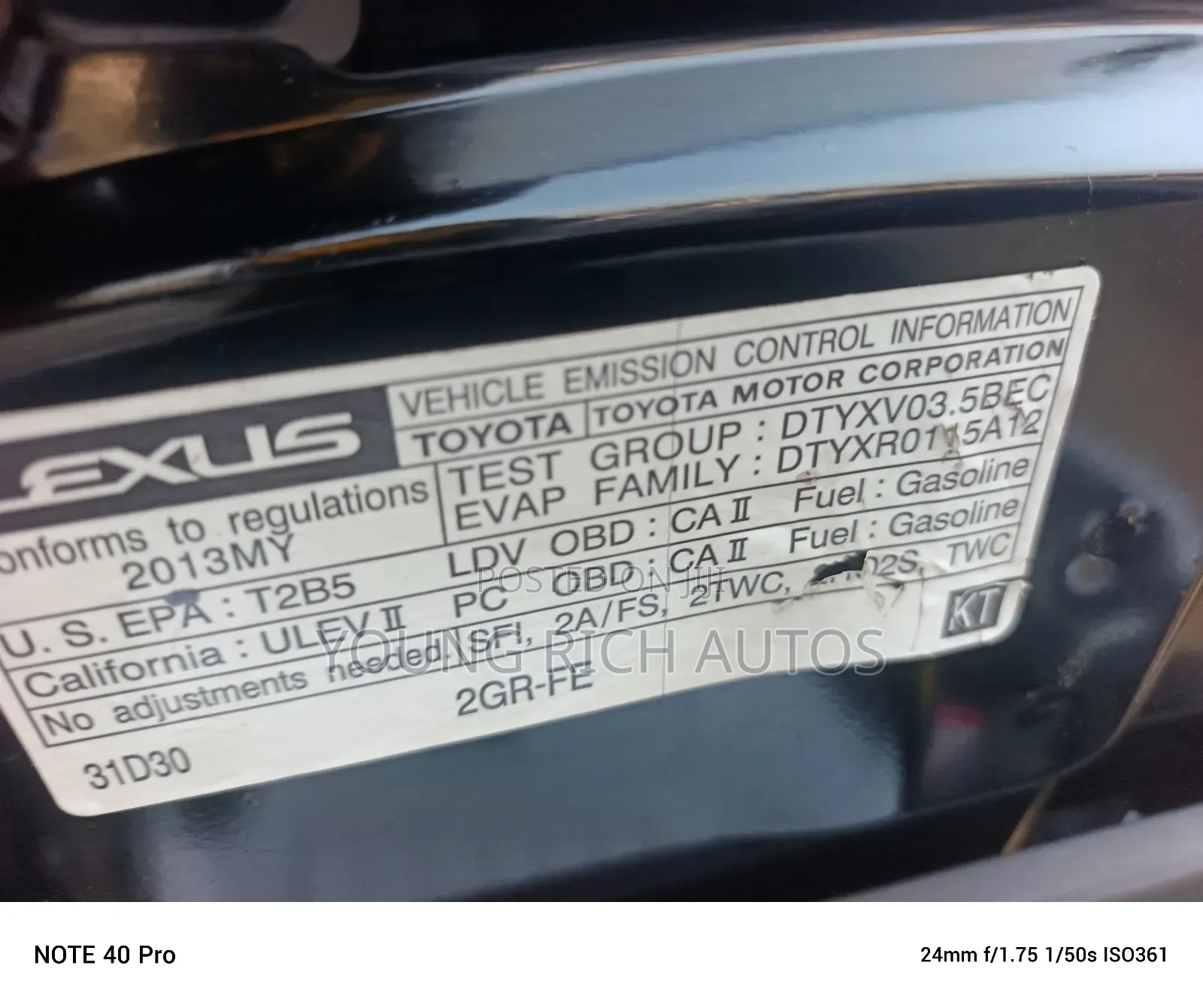 Lexus ES 2013 Black