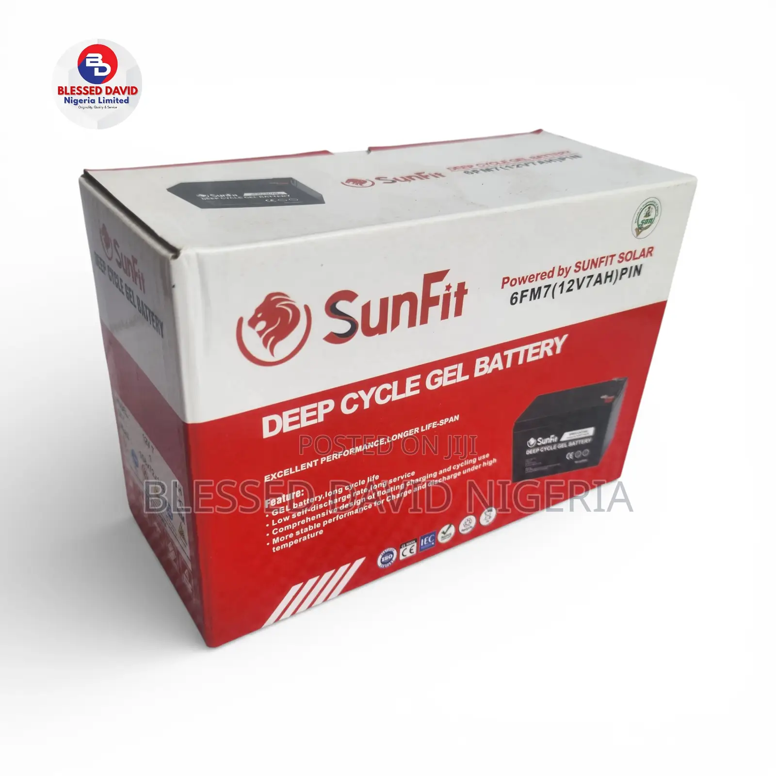 Sunfit 12v 7ah Replacement Battery 6fm7(12v7ah)