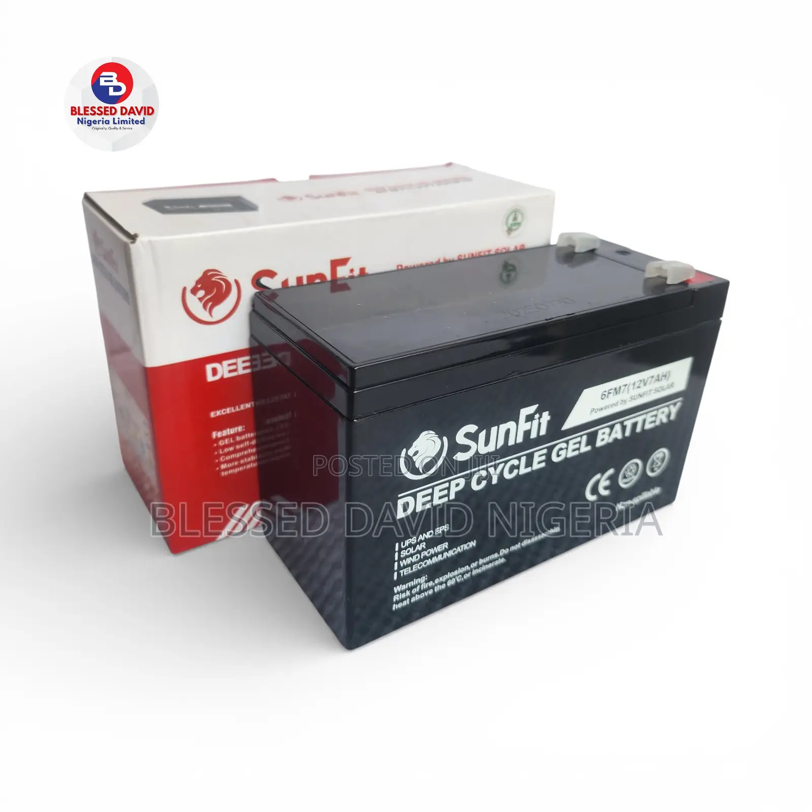 Sunfit 12v 7ah Gel Replacement Battery 6fm7