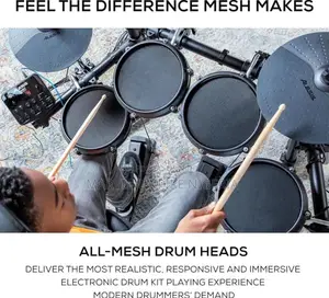 Alesis Turbo Mesh Kit - Electric Drum Set With 100+ Sounds