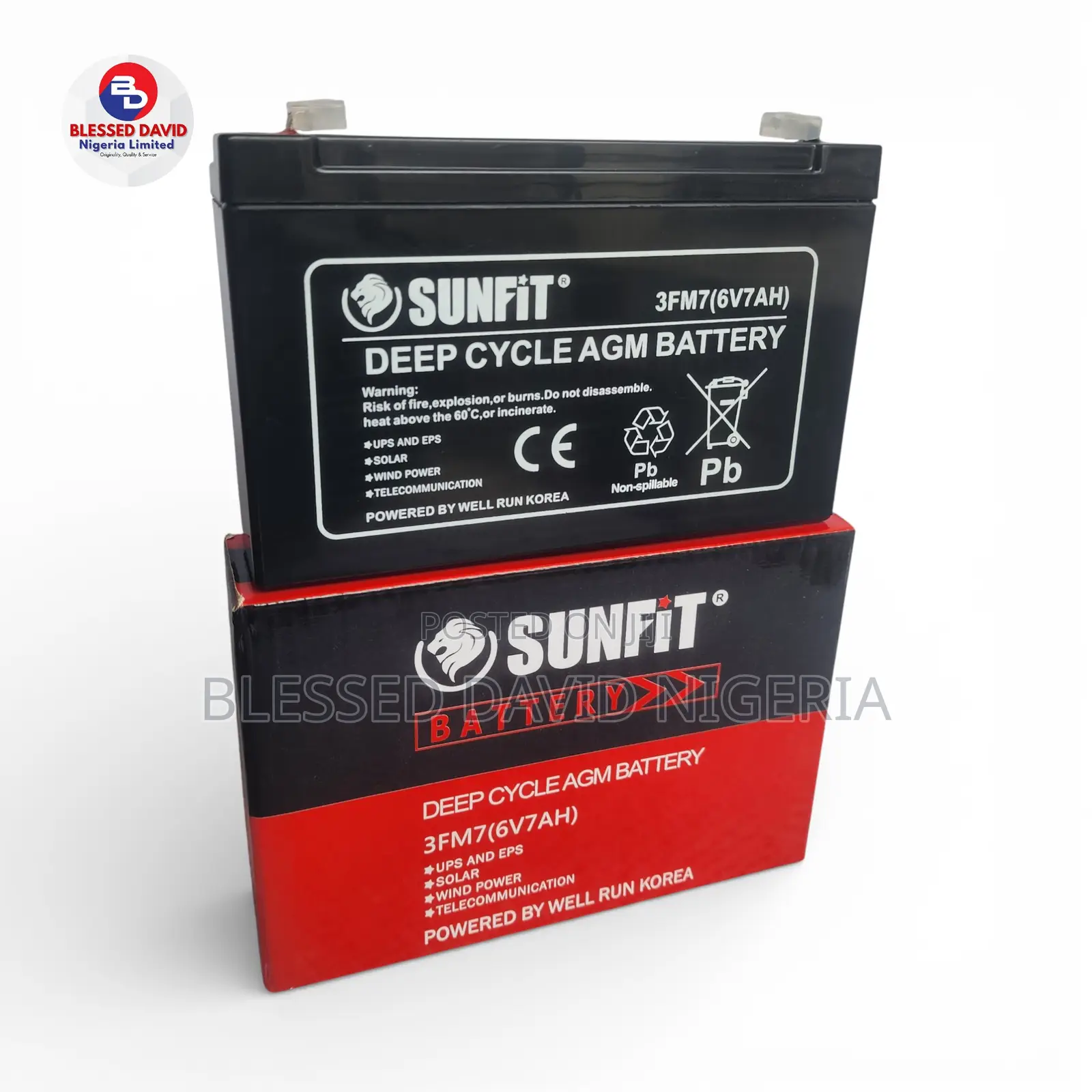 Sunfit 6v 7ah Replacement Battery 3fm7