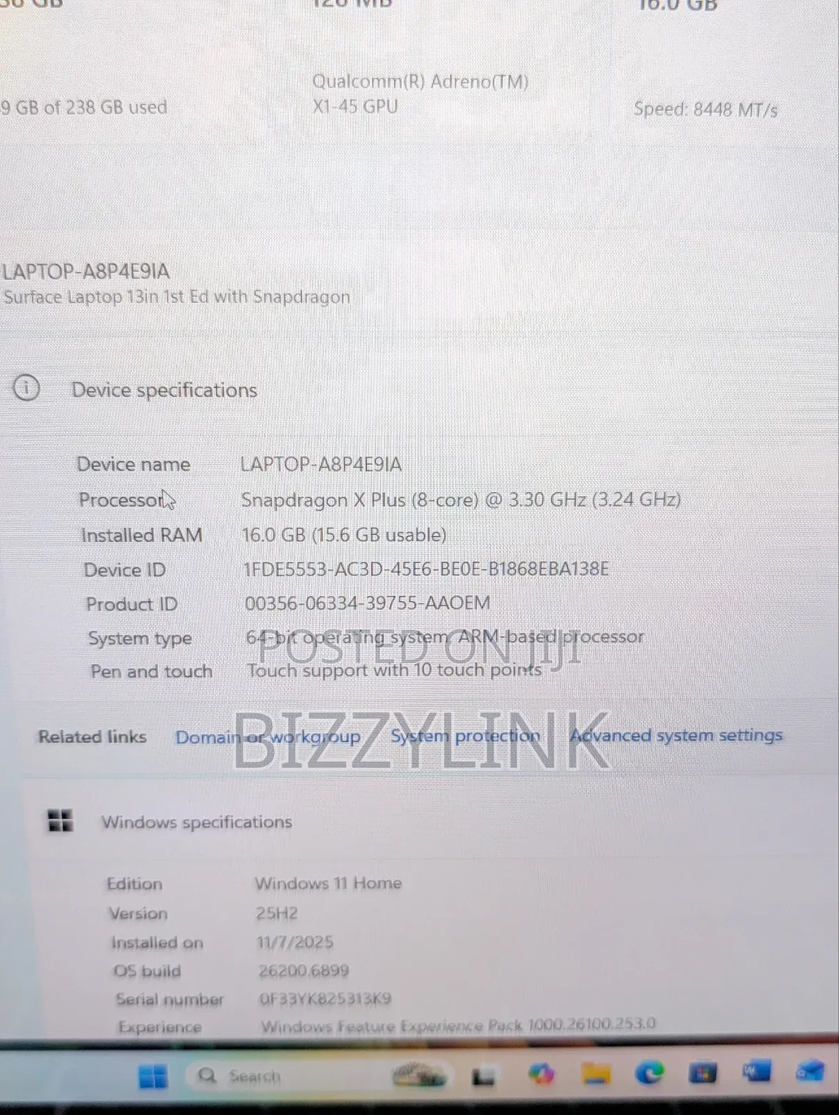 New Microsoft Surface Laptop 16GB Qualcomm Snapdragon X Plus SSD 256GB