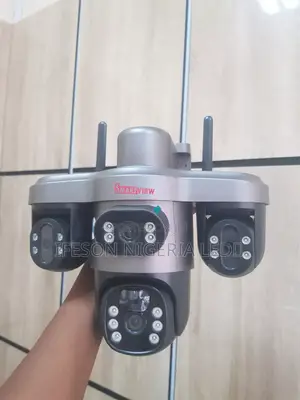 Solar Camera PTZ 3lens 3view V380pro It Uses Sim Card and Memory Card