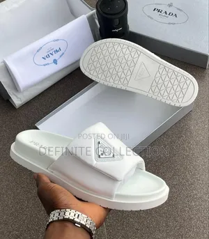 Prada All White Quality Slides