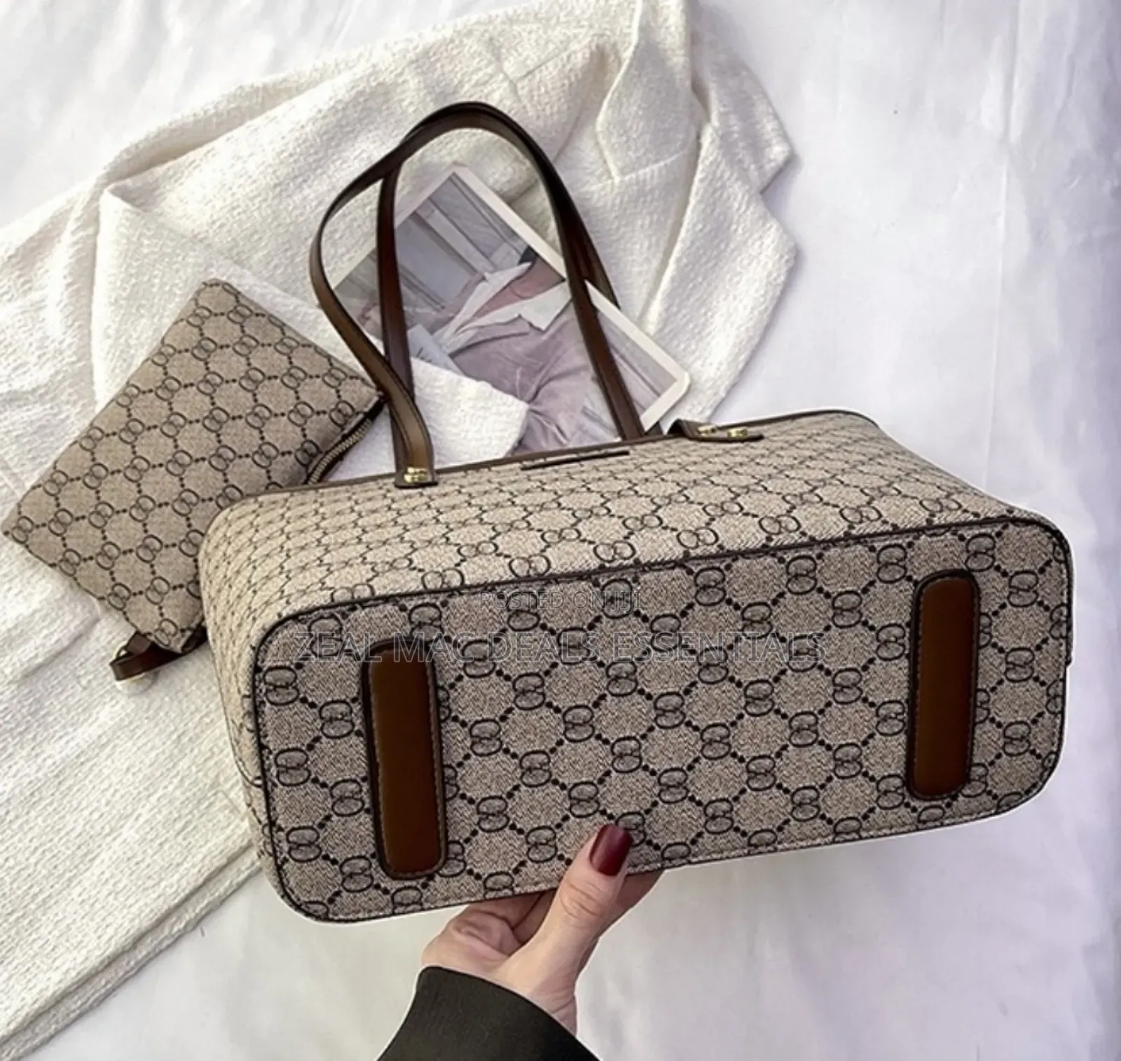 2in1 Ladies Leather Hand Bag