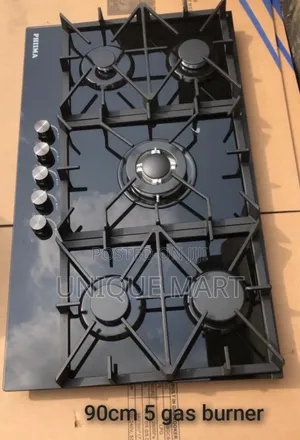 5 Burner Gas With Grill, 90cm Wide.Brand: Phiima