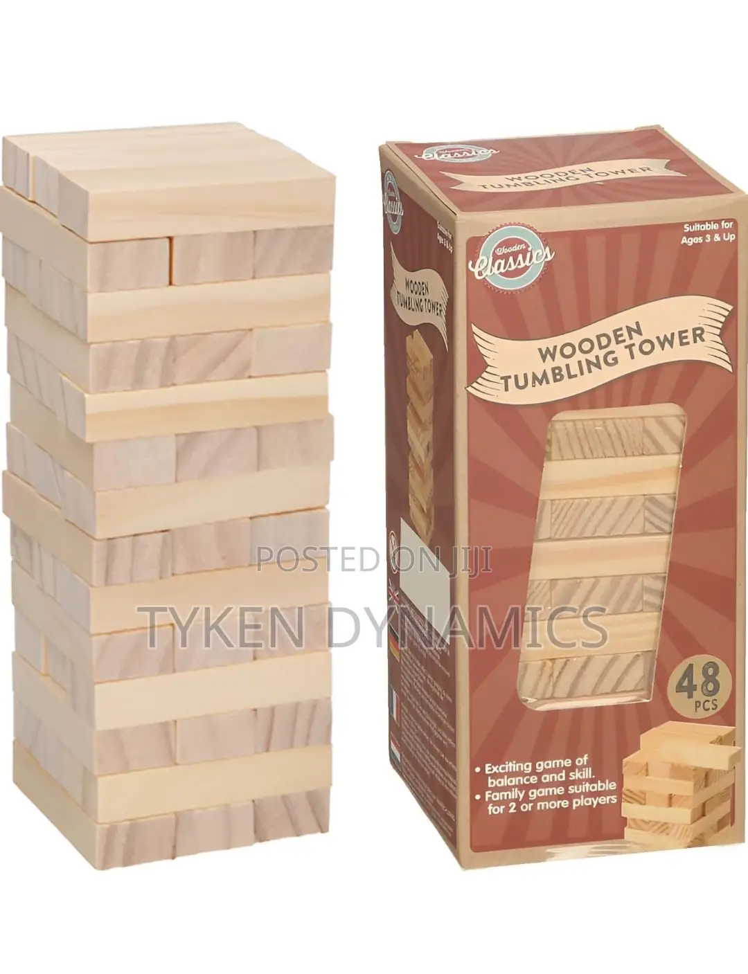 Tumbling Tower Blocks Game 48pcs