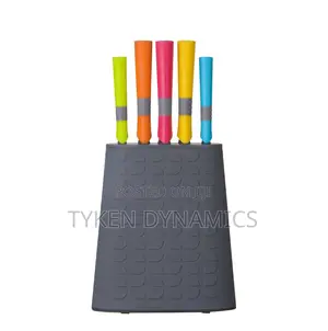 Living Colour 5 Piece Knife Set With Rubber Handle