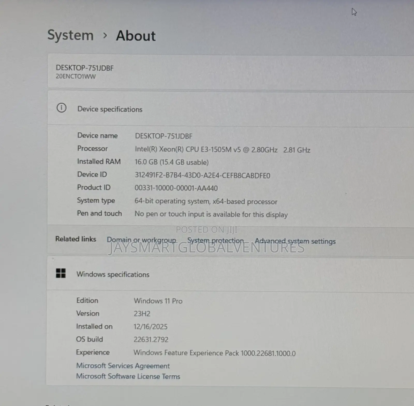 Laptop Lenovo ThinkPad P50 16GB Intel Xeon SSD 512GB