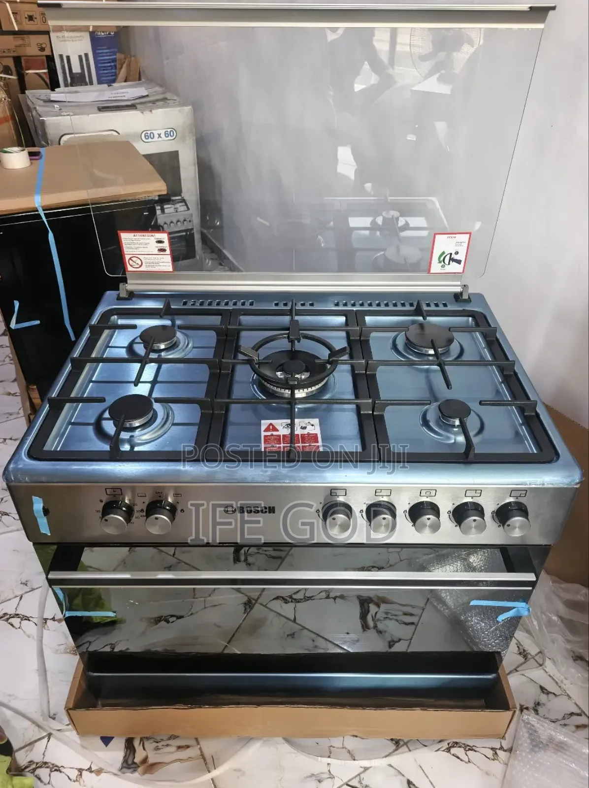 Original Bosch ( Blueflame Light) Standing 5 Gas Burners 90cm Copper