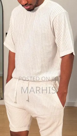 Men’S Two-Piece Casual Set (Top Shorts) – Clean Stylish