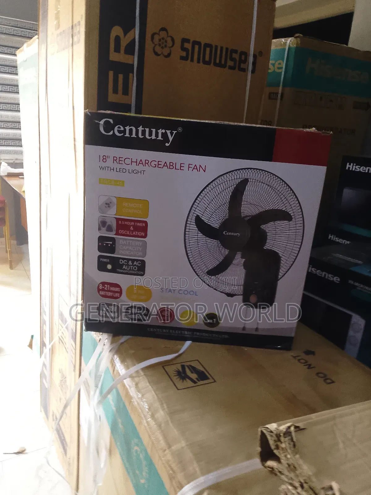 Century 18 Wall Fan With Recharge Function