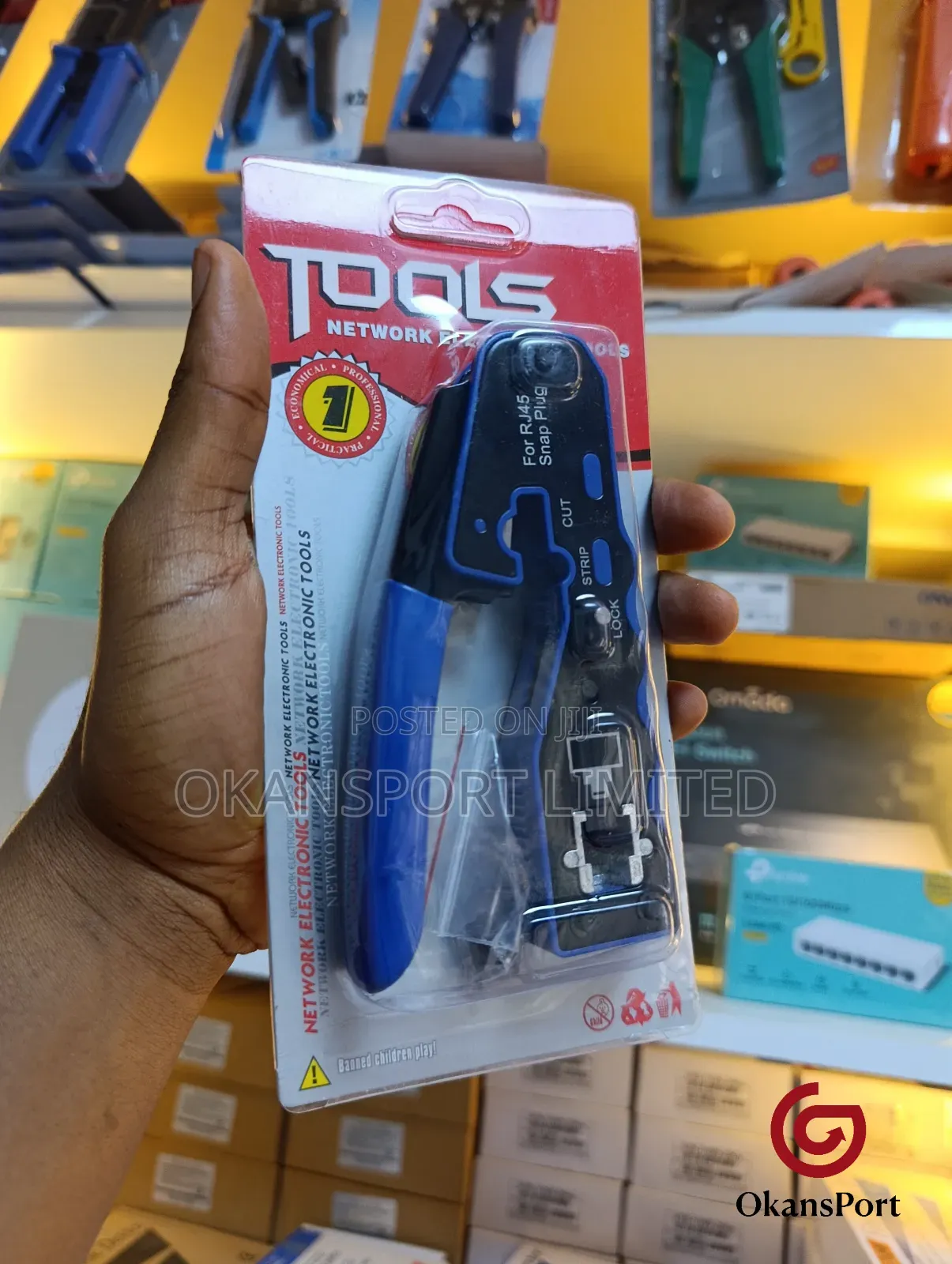 Snap Plug Crimping Tool Rj45 Rj11 Rj12 Network Cable Crimper Cat 6 7 in ...