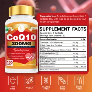 Coq10 200mg by 100 Soft Gels