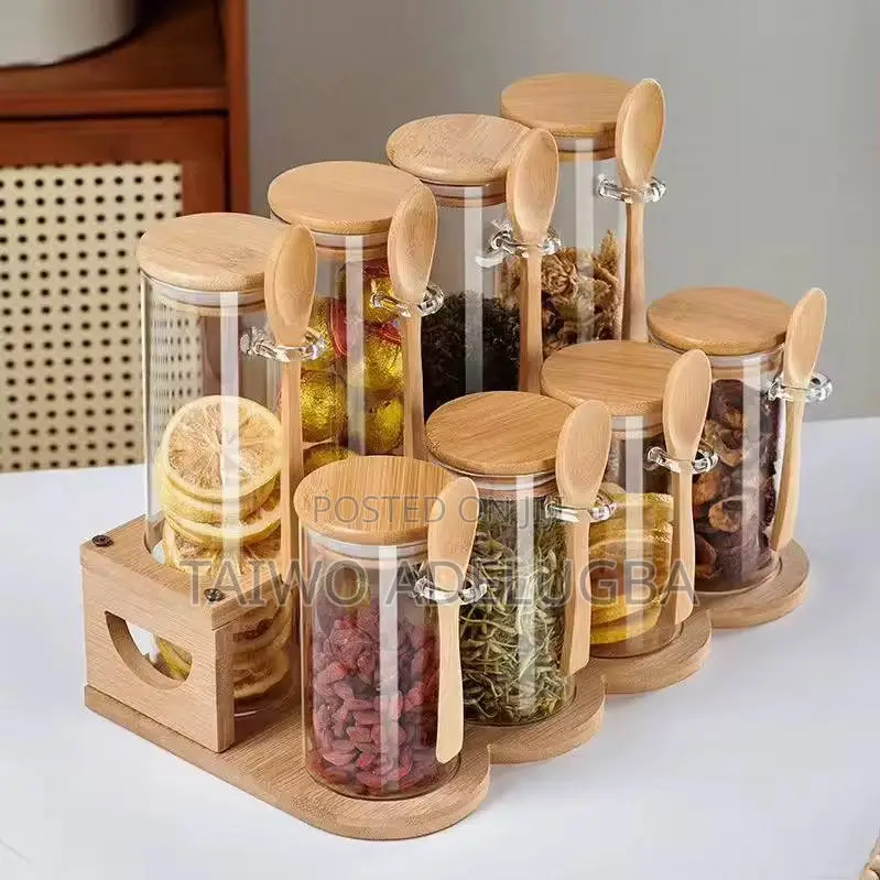 8pcs Spice Jar With Stand