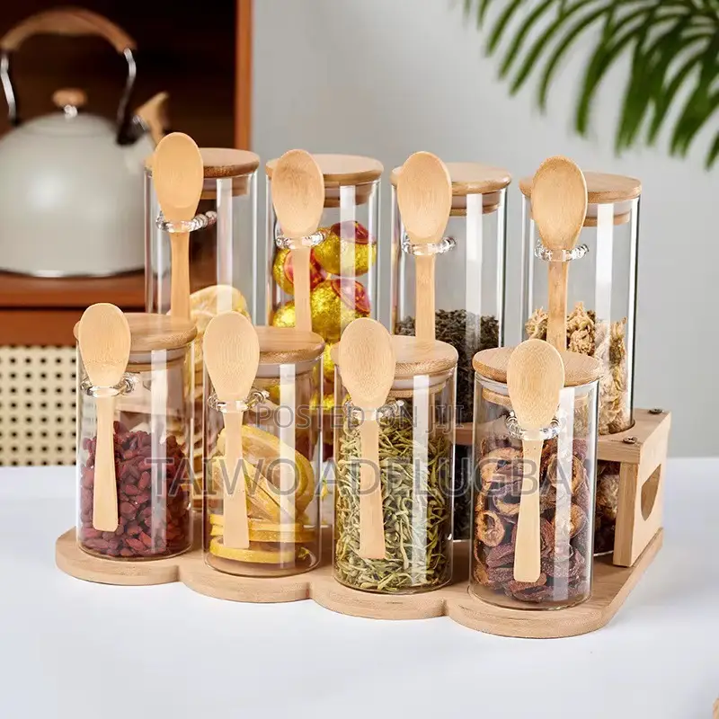 8pcs Spice Jar With Stand