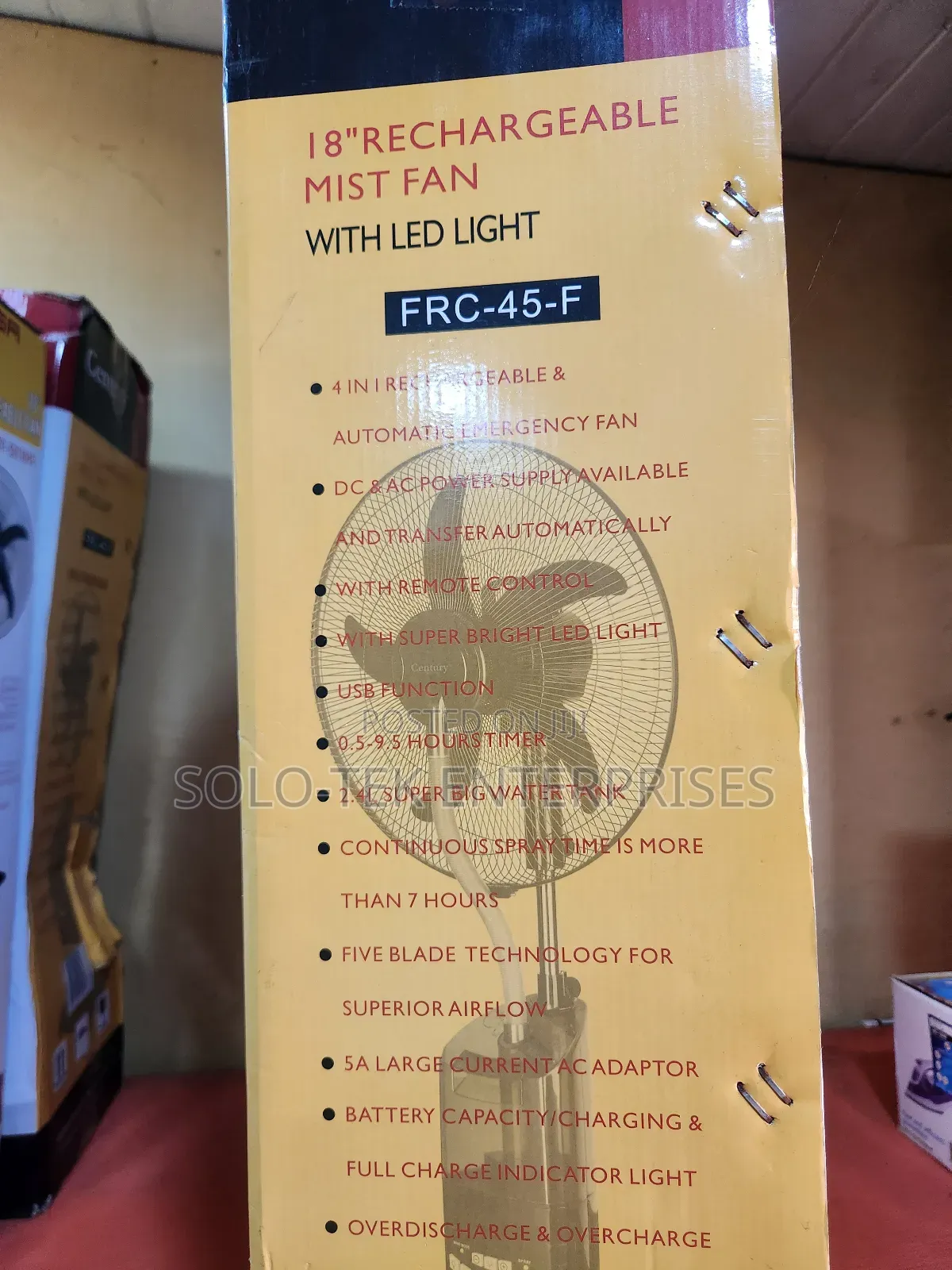 18 Rechargeable Mist Fan