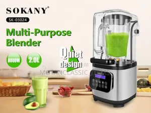 Sokany Soundproof Commercial Blender (2ltrs Quality Blender)