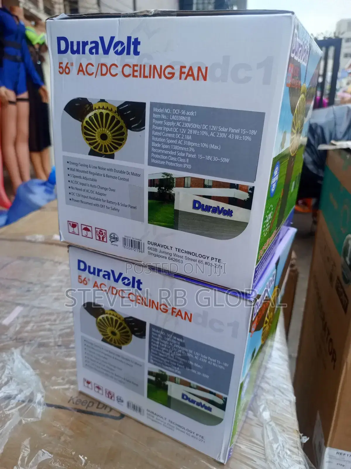 Duravolt 56′′ Ac/Dc Ceiling Fan With Remote | DCF-56acdc