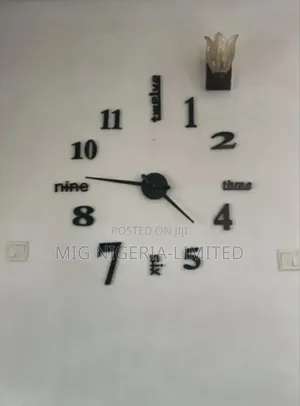 3d Diy Large Designer Wall Stickers Clock Black Silver Gold