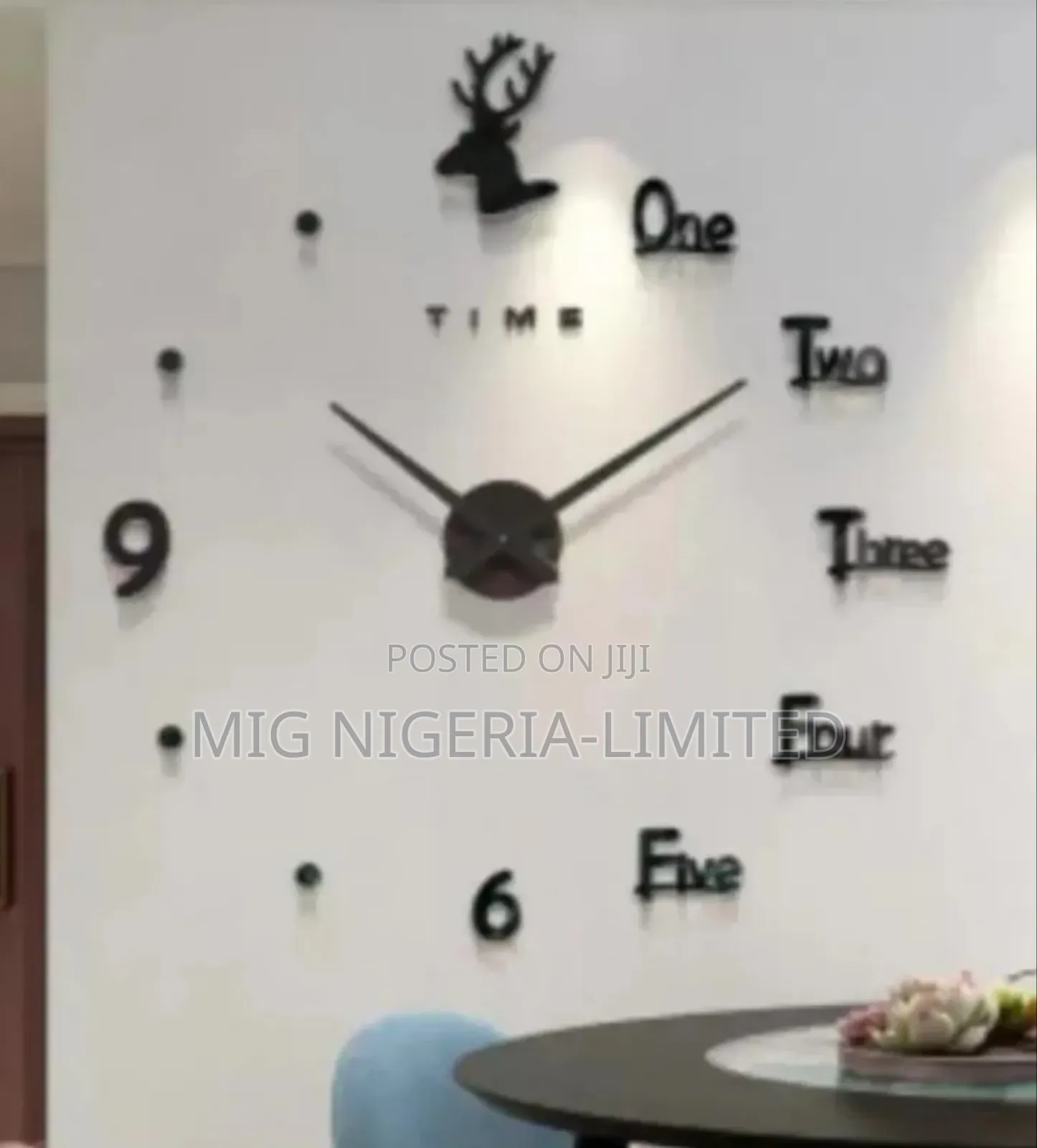 3d Diy Large Designer Wall Stickers Clock Black Silver Gold