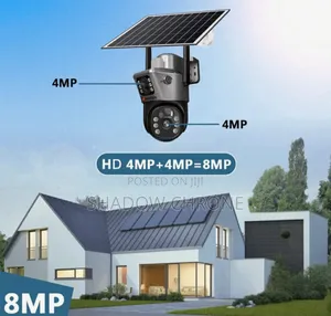 8mp Solar Cctv Camera:Double Lens