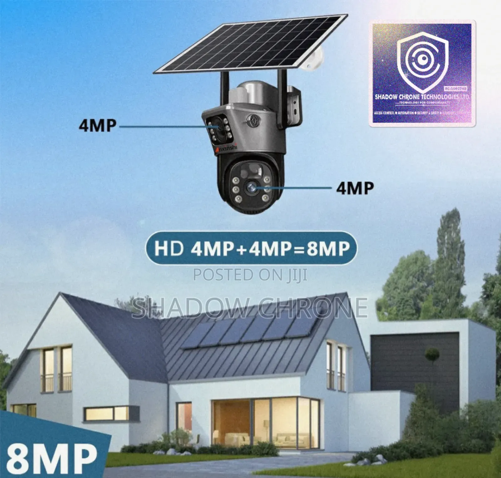8mp Wireless Solar Surveillance Camera With Human Motion Detection