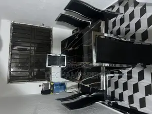 Six Seater Marble Top ,Full Black Dining Table