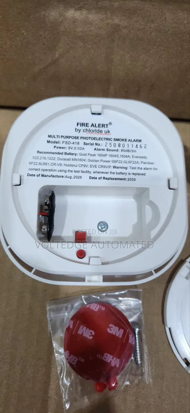 9v Fire Alert Smoke Alarm