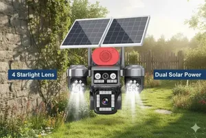 4-Lens 8mp 4g Solar Security Camera