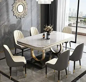 Unique Marble Dining With Six Seaters