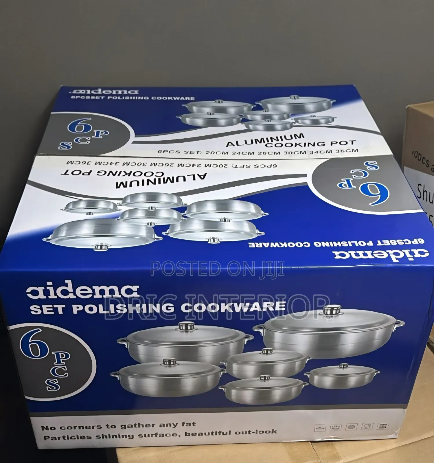 6pcs Polish Aluminium Cookware Pot Set