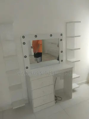 4ft Dressing Mirror. Off-White Color