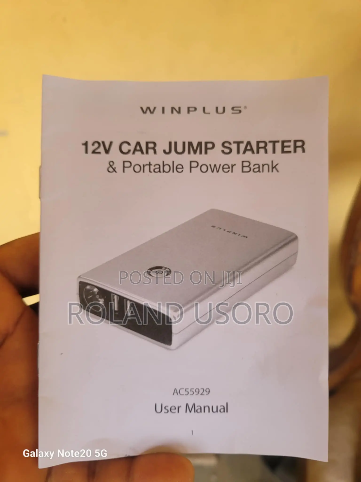 Winplus Portable 8000mah Car Jump Start Power Bank With Case Cables in ...